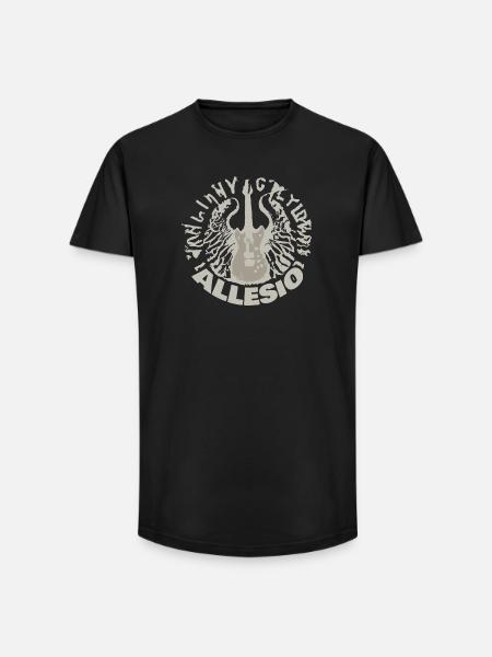 Allesio als Gitarre - Long Fit Männer T-Shirt - Schwarz