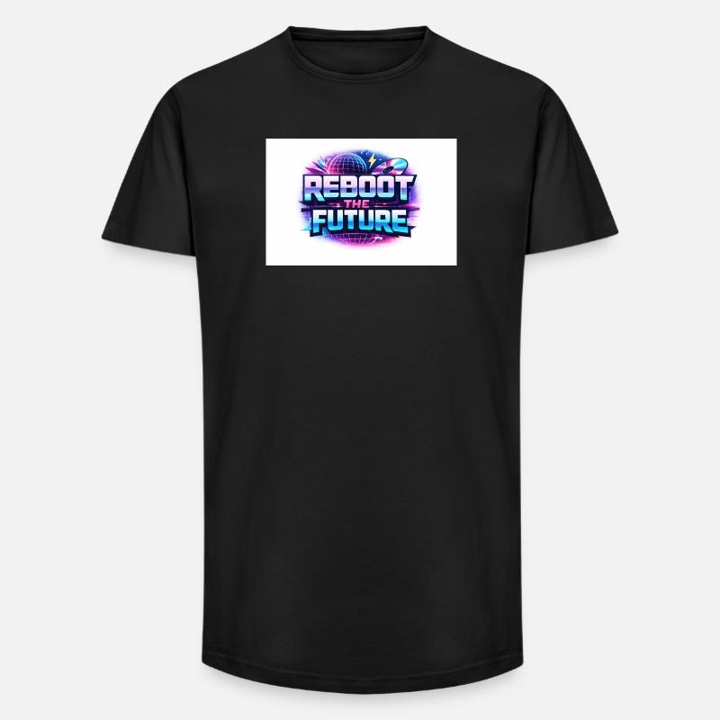 Reboot the Future Neon - Long Fit Männer T-Shirt - Schwarz