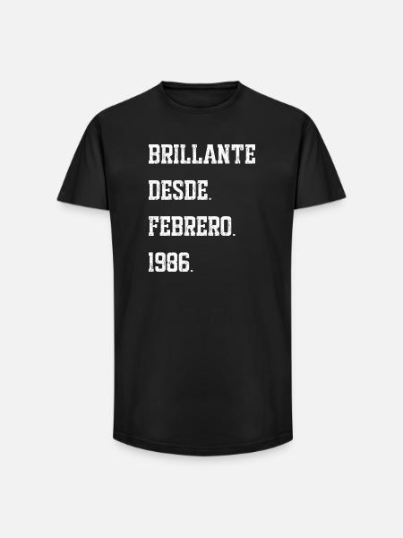 Birthdays: February 1986 - Long Fit Men's T-Shirt - black