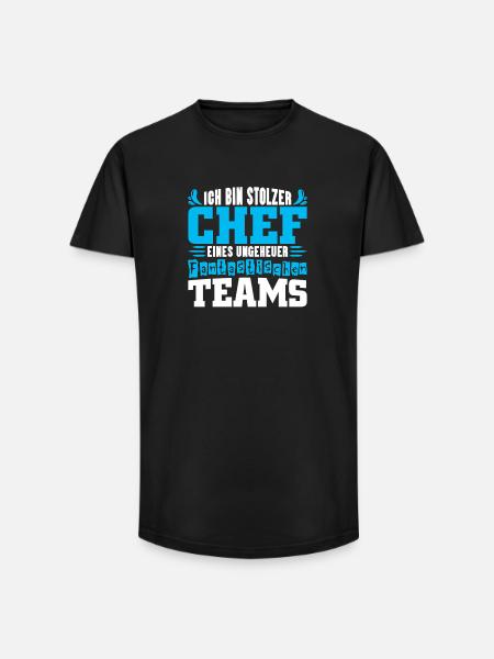 Stolzer Chef Chef Mann Abteilungsleiter Teamchef - Long Fit Men's T-Shirt - black