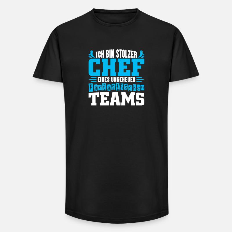 Stolzer Chef Chef Mann Abteilungsleiter Teamchef - Long Fit Männer T-Shirt - Schwarz