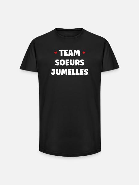 Team Twinned Sisters - Long Fit Men's T-Shirt - black