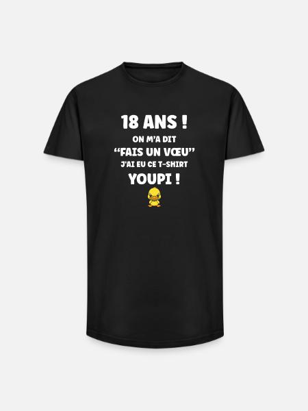 18 Year Old Wish Duckling T-Shirt - Long Fit Men's T-Shirt - black