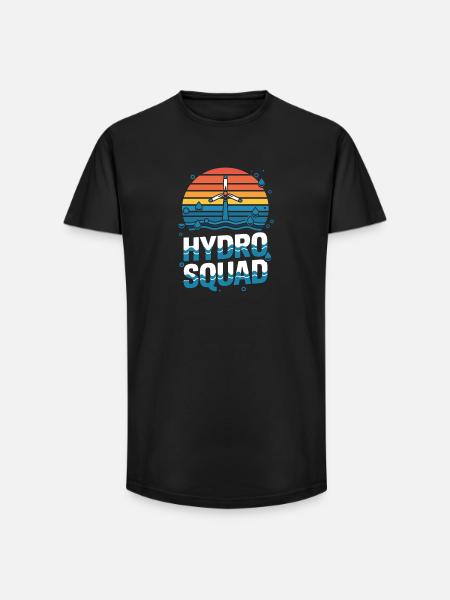 Hydro Squad Hydropower Team Renewable Energy - Long Fit Men's T-Shirt - black