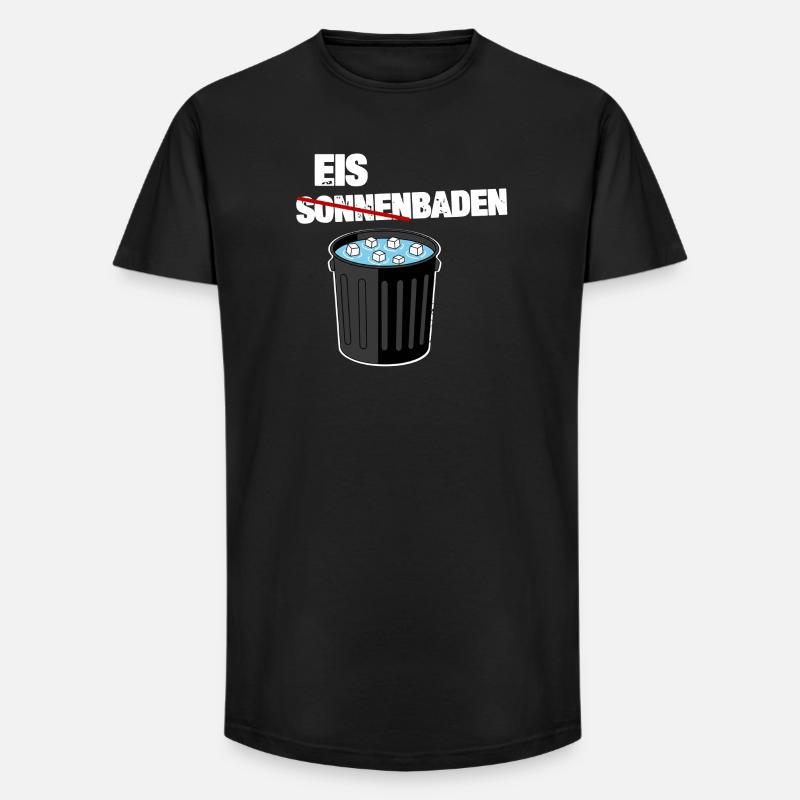 Eis statt Sonnenbaden - Long Fit Männer T-Shirt - Schwarz