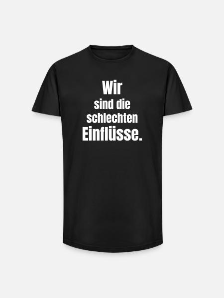 We are the bad influences - Long Fit Men's T-Shirt - black