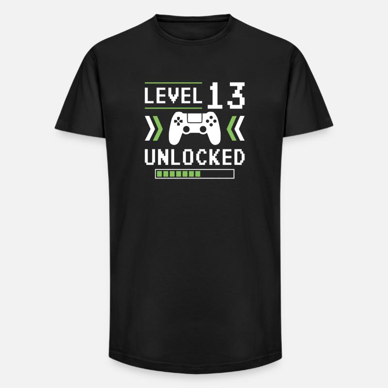 Level 13 - Long Fit Männer T-Shirt - Schwarz