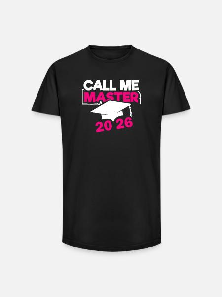 Master 2026 Diplôme - T-shirt coupe longue homme - noir