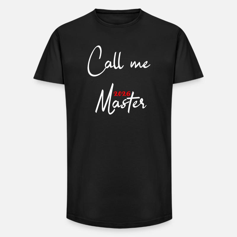 Master Abschluss Promotion Sponsion 2026 - Long Fit Männer T-Shirt - Schwarz