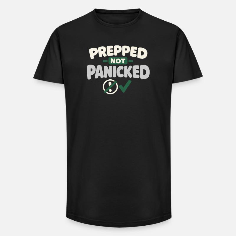 Ruhe Schlägt Panikbereitschaft, Lebensstil, - Long Fit Männer T-Shirt - Schwarz