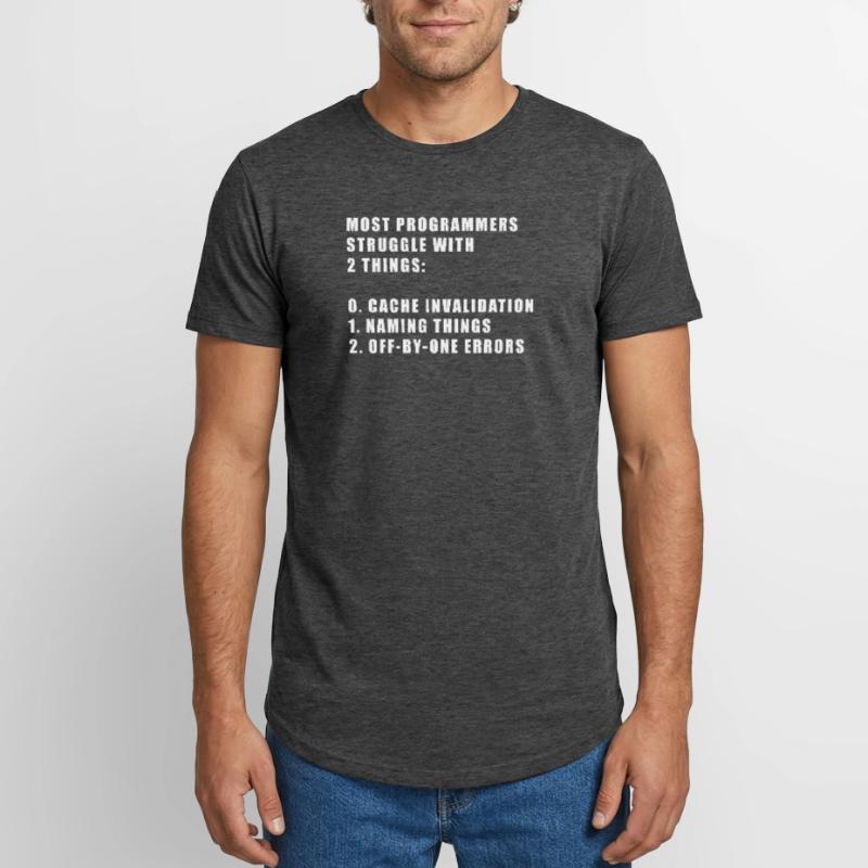 2 hard things in computer science programmer Long Fit Men's T-Shirt