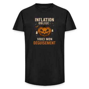 Halloween Inflation Costume - Long Fit Men's T-Shirt - black - Front - AI Model Male 185 light (185cm)