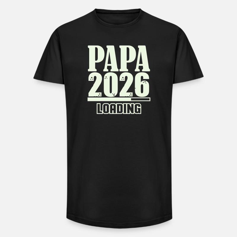 Papa 2026 Loading - Long Fit Men's T-Shirt - black
