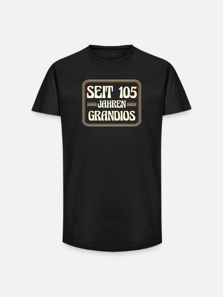 105 Years Old Birthday 105th Birthday - Long Fit Men's T-Shirt - black