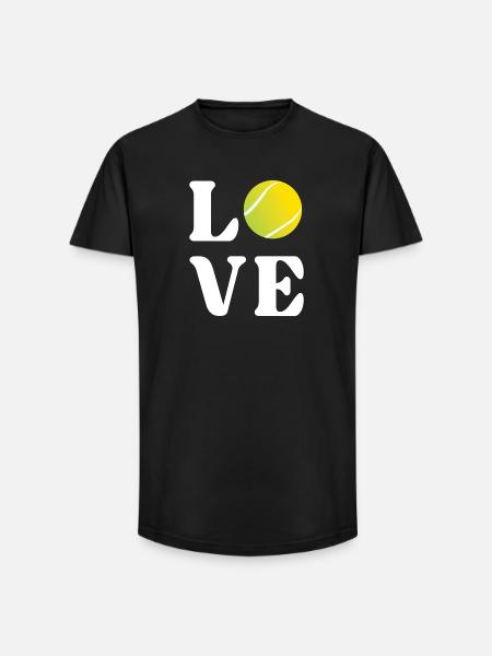 Tennis-Liebhaber - Long Fit Männer T-Shirt - Schwarz