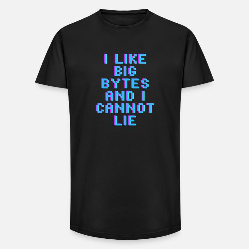 I like big bytes - Long Fit Men's T-Shirt - black