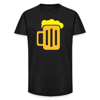 Glass of beer - Long Fit Men's T-Shirt - black - Front - AI Model Male 185 light (185cm)