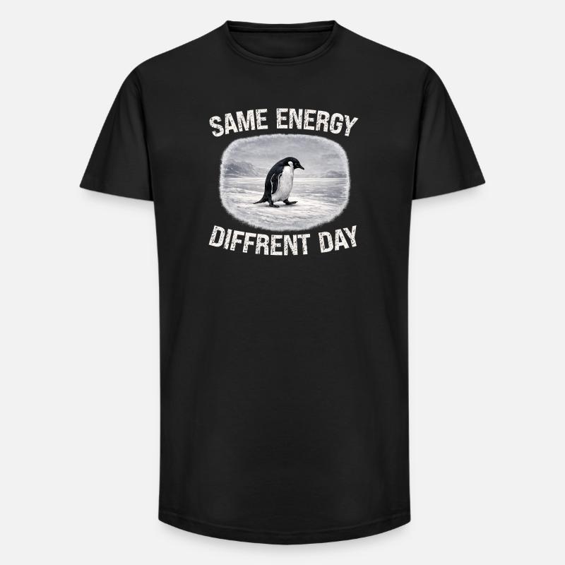Journée de différence d’énergie - T-shirt coupe longue homme - noir