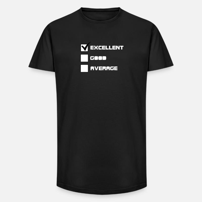 EXCELLENT - Long Fit Männer T-Shirt - Schwarz