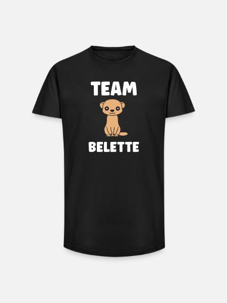 Team Belette - T-shirt coupe longue homme - noir