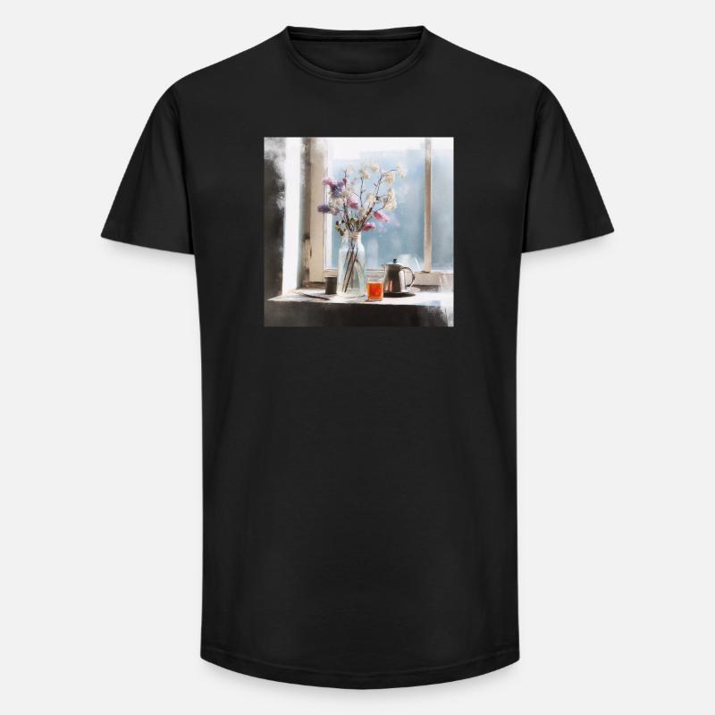 Friedliche Ruhe - Long Fit Männer T-Shirt - Schwarz