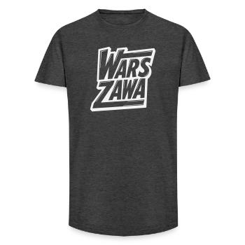 Varsovie, logo de Varsovie - T-shirt coupe longue homme - charbon - Devant - AI Model Male 185 light (185cm)