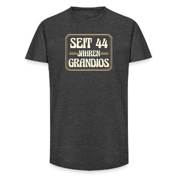 44 ans Anniversaire 44e anniversaire - T-shirt coupe longue homme - charbon - Devant - AI Model Male 185 light (185cm)
