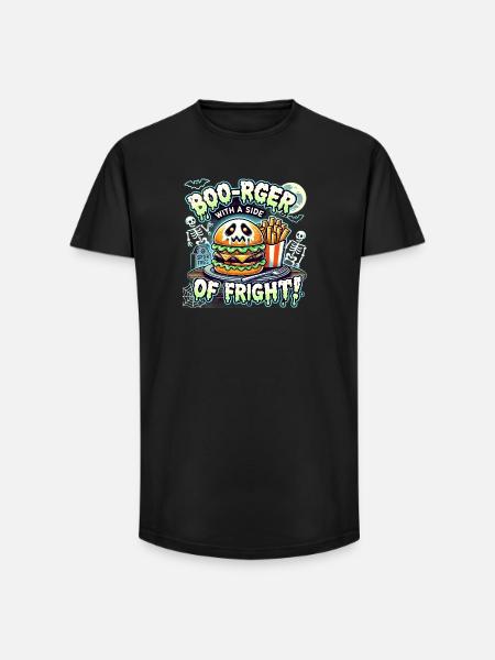 Boo-Rger With A Side Of Fright - Long Fit Men's T-Shirt - black