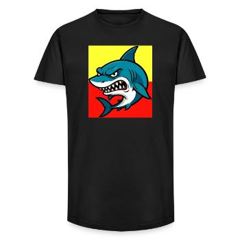 Hai - Long Fit Männer T-Shirt - Schwarz - Vorne - AI Model Male 185 light (185cm)