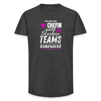 Chefin dieses Starken Teams Chefin Geschenke - Long Fit Men's T-Shirt - charcoal grey - Front - AI Model Male 185 light (185cm)