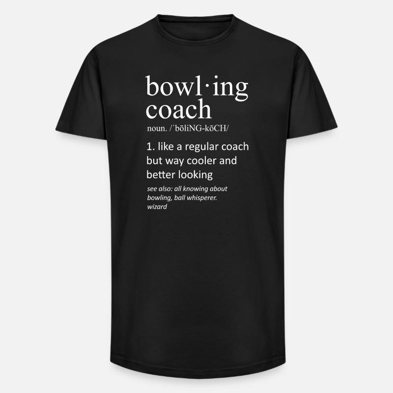 Bowling Coach Funny Dictionary Definition - Long Fit Männer T-Shirt - Schwarz