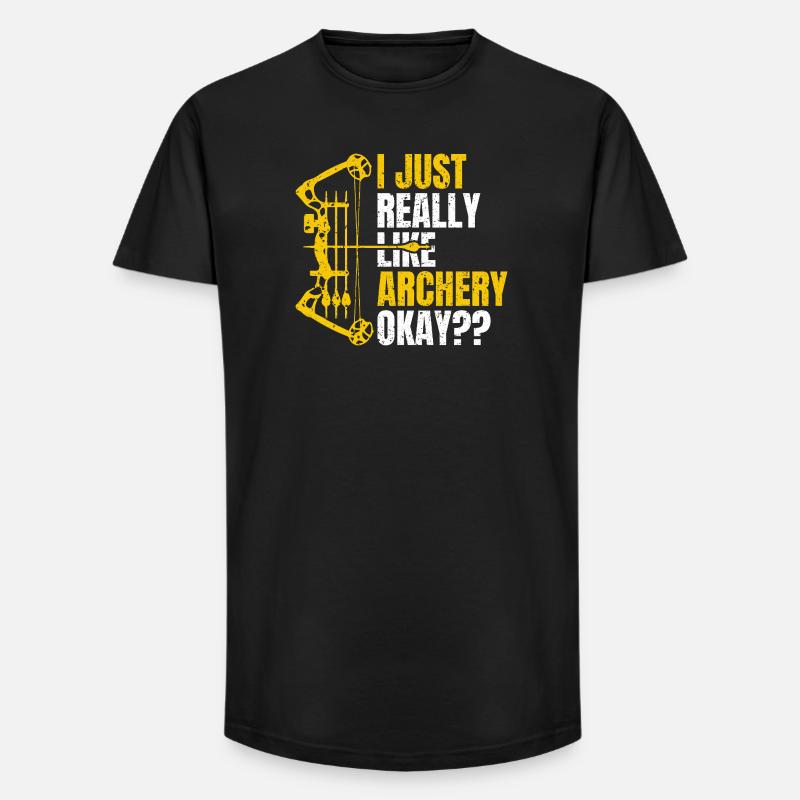 Bogenschießen - Long Fit Männer T-Shirt - Schwarz