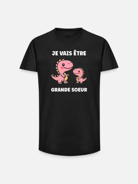 Jeg skal være storesøster - Long fit herre T-shirt - sort