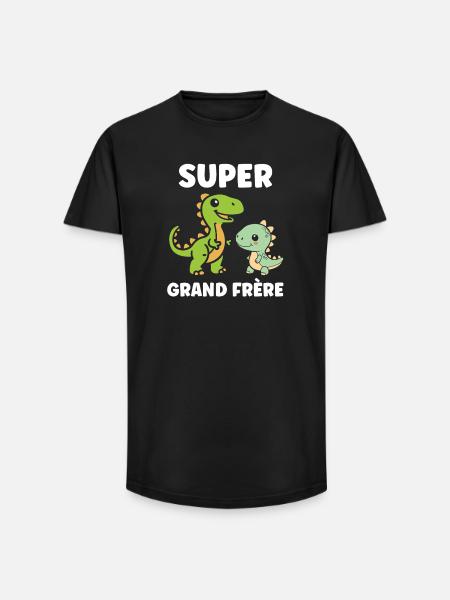 Super Big Brother Dinosaurs - Long Fit Men's T-Shirt - black