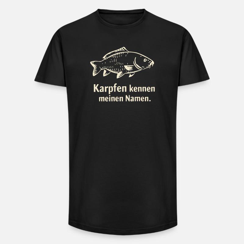 Karpfen Namens-Statement Design - Long Fit Männer T-Shirt - Schwarz