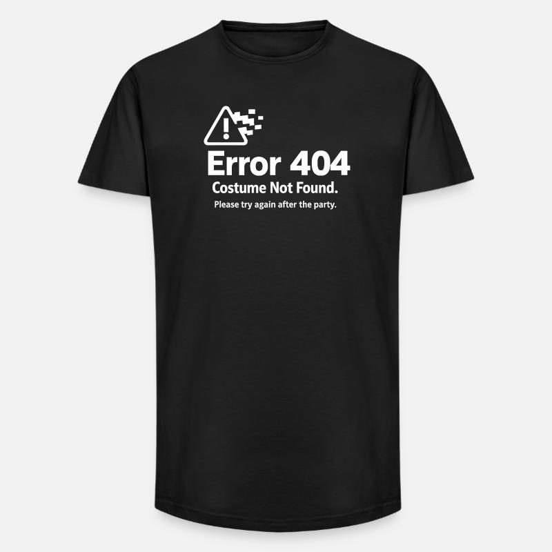 Error 404 Costume Not Found - Long Fit Männer T-Shirt - Schwarz