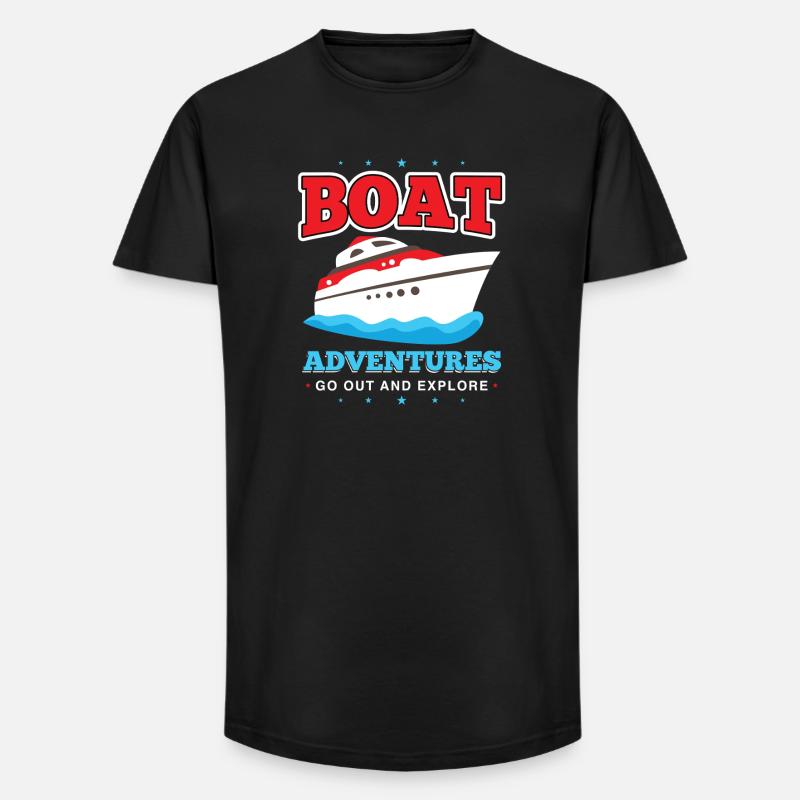 Bootabenteuer Entdecke Meer - Long Fit Männer T-Shirt - Schwarz