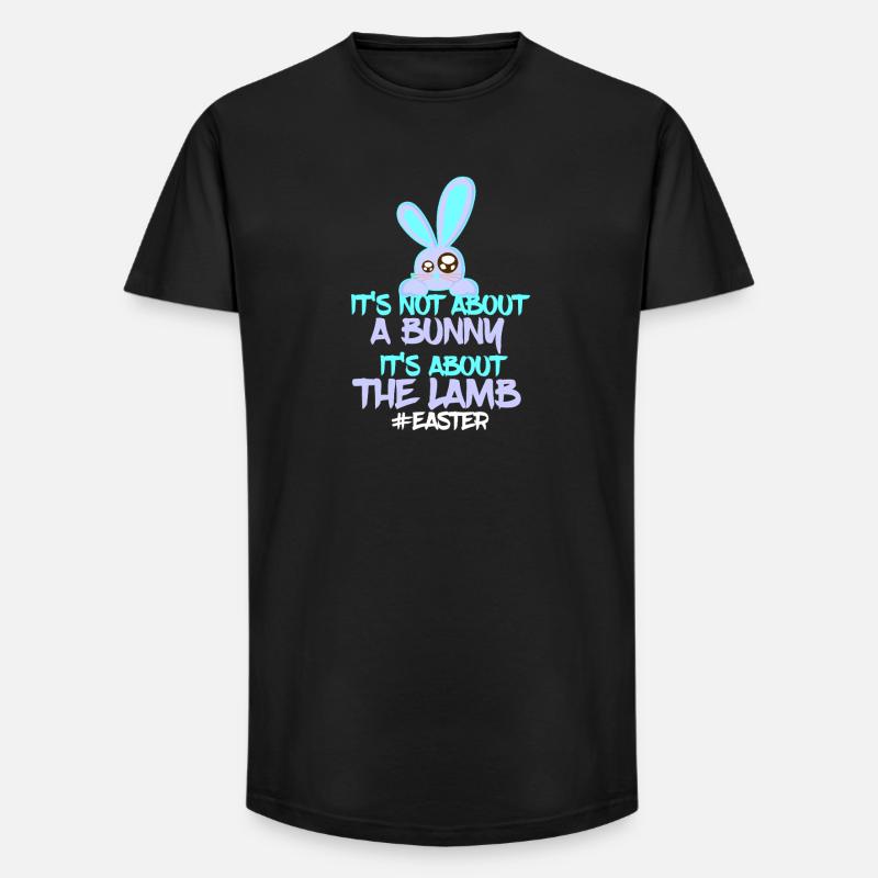 Oster Bunny vs Lamb Design - Long Fit Männer T-Shirt - Schwarz
