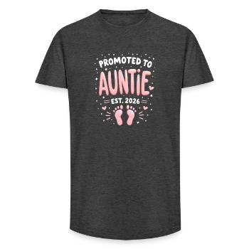 Tante 2026 Tante 2026 Befördert zu Tante 2026 - Long Fit Männer T-Shirt - Anthrazit - Vorne - AI Model Male 185 light (185cm)