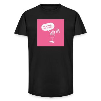 Sois une voix, pas un écho - T-shirt coupe longue homme - noir - Devant - AI Model Male 185 light (185cm)