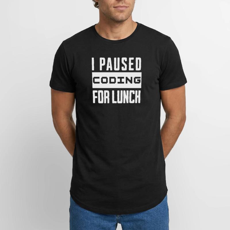 Nerd Coding , I Paused Coding for Lunch Long Fit Men's T-Shirt