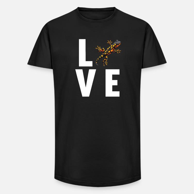 Feuersalamander Salamander - Long Fit Männer T-Shirt - Schwarz