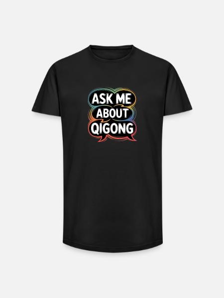 Qigong Tai Chi - Long Fit Men's T-Shirt - black