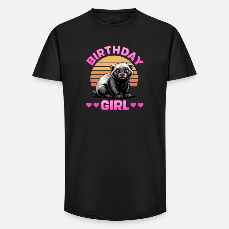 Funny Honey Badger - Long Fit Männer T-Shirt - Schwarz