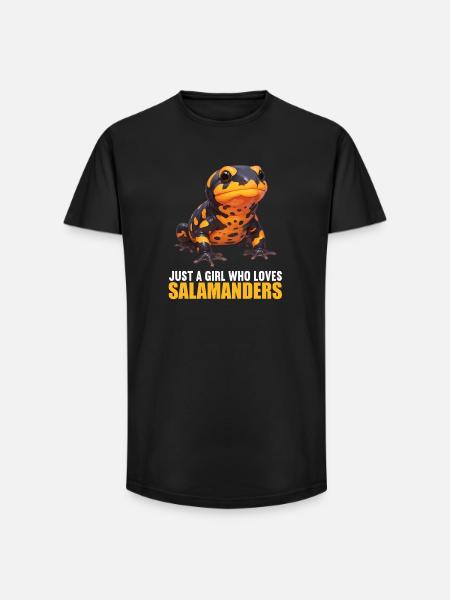 Feuersalamander Salamander - Long Fit Männer T-Shirt - Schwarz