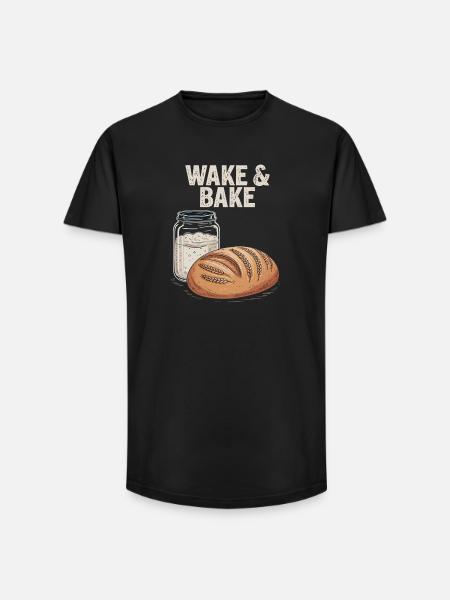 Sourdough Wake And Bake - Long Fit Men's T-Shirt - black