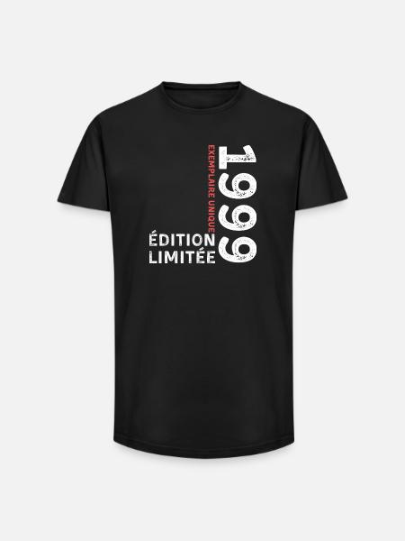 Typografischer Stil von 1999 - Long Fit Männer T-Shirt - Schwarz