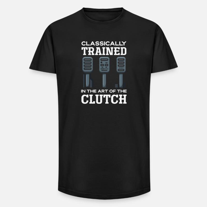 Manuelles Auto, Klassisch Ausgebildeter - Long Fit Männer T-Shirt - Schwarz