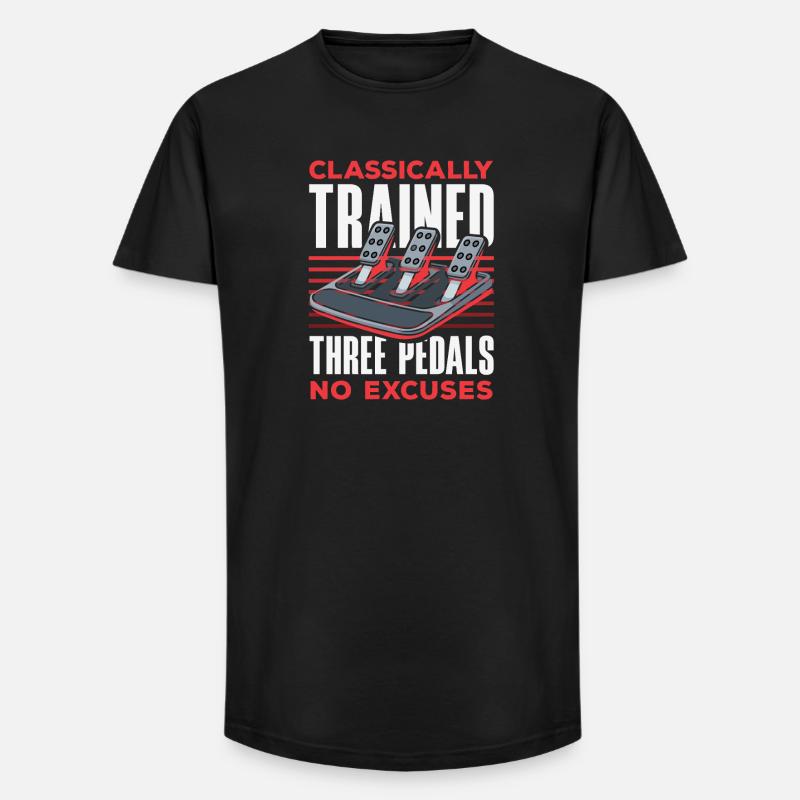 Manuelles Auto, Klassisch Ausgebildeter - Long Fit Männer T-Shirt - Schwarz
