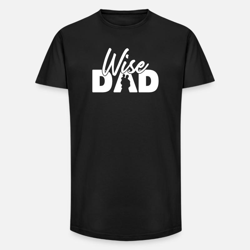 Wise Dad Silhouette Vaterschaft Elternschaft - Long Fit Männer T-Shirt - Schwarz